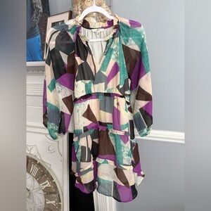 EntroColorful Geometric Pattern Dress size small